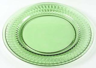 Villeroy & Boch Boston Green Buffet Plate   Green, Cut Vertical Ovals, Round Bas