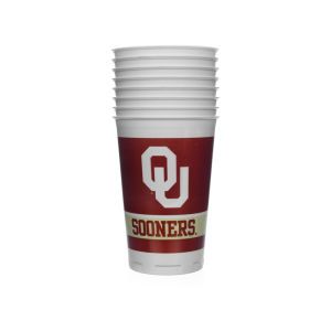 Oklahoma Sooners 8 Count 20 oz Plastic Cup