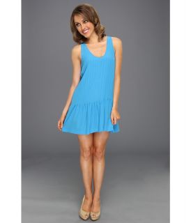 Joie Topaz Silk Pintuck Dress Womens Dress (Blue)