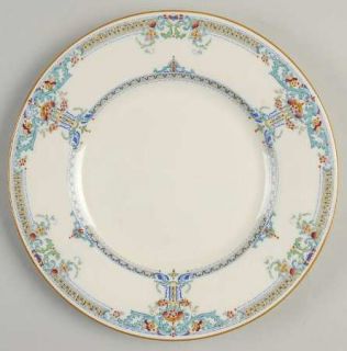 Royal Doulton Lombardy Salad Plate, Fine China Dinnerware   Green Scrolls,Floral