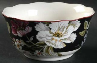 222 Fifth (PTS) Gisela Soup/Cereal Bowl, Fine China Dinnerware   Floral On Cream