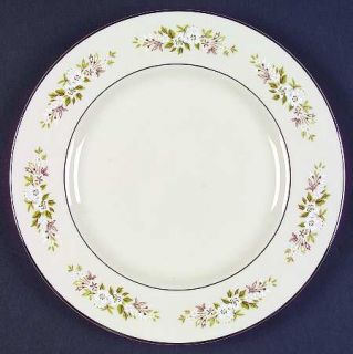 Edgerton Spring Rhapsody Salad Plate, Fine China Dinnerware   Florals On  Border