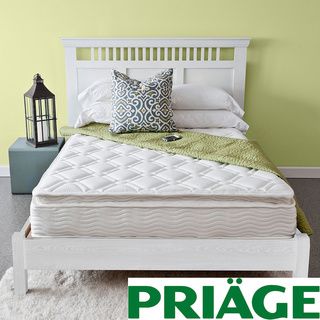 Priage Pillow Top 10 inch Queen size Icoil Spring Mattress (QueenSet includes MattressTop layer construction Quilted with 1 inch of support foam and fiber paddingSecond layer construction 1.5 inch layer of high density foam Third layer construction 7.