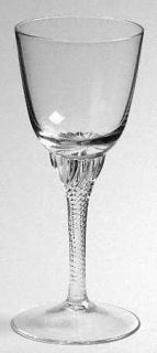 Czechoslovakia Crystal Flair Clear Cordial Glass   Clear, Twisted Stem, No Trim