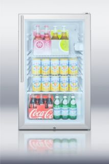 Summit Refrigeration Counter Height Refrigerator w/ Auto Defrost, Lock & Sleek Handle, White, 4.1 cu ft