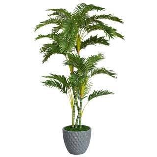 Laura Ashley 78 Tall Palm Tree In 16 Fiberstone Planter