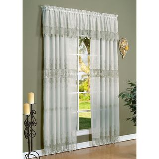 Annamaria Macrame 4 piece 84 In. Panel and Valance Set (Off whiteEach panel is 84 long x 54 wide Pattern Woven texture l Curtain style Window panel Construction Rod pocket Polyester backingPanel dimensions 84 inches long x 54 inches wideValance dimens