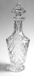 Waterford Adare Wine Decanter with Stopper   Cut Criss Cross, Cut Foot