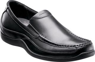 Mens Florsheim Charger Venetian   Black Smooth Leather Moc Toe Shoes