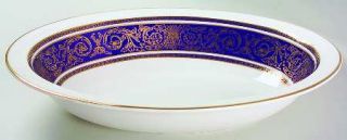 Royal Doulton Imperial Blue 10 Oval Vegetable Bowl, Fine China Dinnerware   Gol
