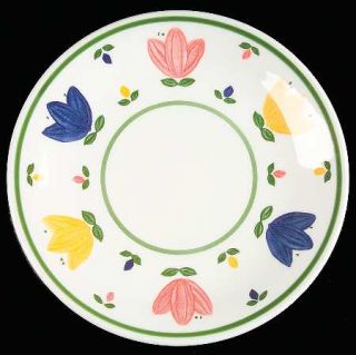 Johnson Brothers Nicole Salad Plate, Fine China Dinnerware   Pink, Blue & Yellow