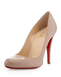 Decollete Leather Red Sole Pump, Nude   Christian Louboutin