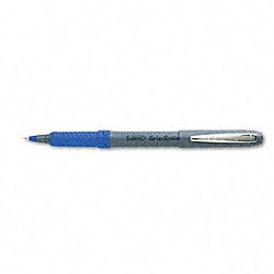 Blue Bic Grip Rollerball Pen With Strong Metal Point (pack Of 12)