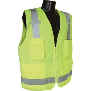 Radians Class 2 Surveyor Safety Vest   Lime, XL, Model# SV7G
