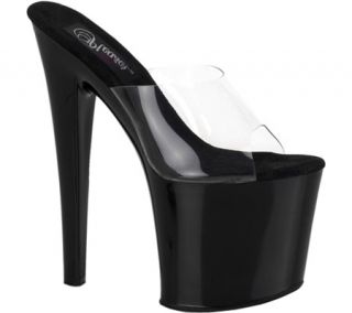 Womens Pleaser Taboo 701   Clear/Black Dress Shoes