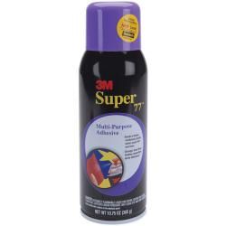 3m Super 77 Multipurpose Adhesive Spray (10.75 ounce Bottle) (10.75 ouncesA multi purpose spray adhesive that gives a strong, durable bond on fabric, cardboard, plastic, metal, wood, felt and moreThis package contains one can of Super 77 spray adhesiveDan