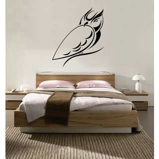 Owl Interior Vinyl Wall Decal (Glossy blackIncludes One (1) wall decalEasy to applyDimensions 25 inches wide x 35 inches long )