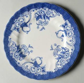 Myott Staffordshire Chelsea Garden Salad Plate, Fine China Dinnerware   Blue Ban