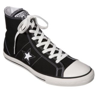 Mens Converse One Star Hi Top Lace up shoe   Black 10.5