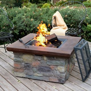 Bond Manufacturing Red Ember Galiano Wood Burning Fire Pit Table Multicolor  