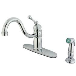 Victorian Chrome Kitchen Faucet With Side Sprayer