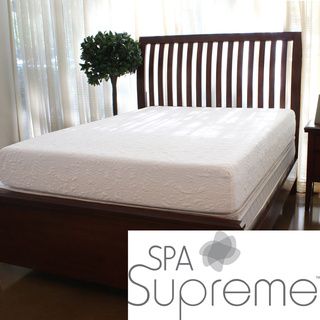 Spa Supreme 10 inch Queen size Gel Memory Foam Mattress (QueenSet includes MattressSupport 2 pound high density base foamCover Machine wash coldDimensions 80 inches long x 60 inches wide x 10 inches thickMaterials 3 inch gel Infused memory foam, 2 in