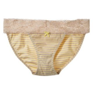 Xhilaration Juniors Wide Lace Cotton Bikini   Dandelion Yellow XS