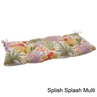 Pillow Perfect Splish Splash Outdoor Tufted Loveseat Cushion