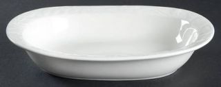 Citation Harvest Moon 10 Oval Vegetable Bowl, Fine China Dinnerware   All White