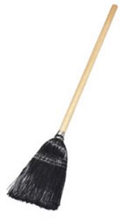 Carlisle Toy/Lobby Upright Broom   Foam Gripped Wood Handle, Black Bristles