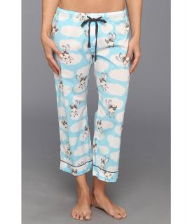 P.J. Salvage Playful Prints Pugs Crop Pajama Pant Womens Pajama (Blue)