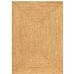Hand woven Braided Jute Rug (5 X 8) (beigePattern solidMeasures 0.75 inch thickTip We recommend the use of a non skid pad to keep the rug in place on smooth surfaces.All rug sizes are approximate. Due to the difference of monitor colors, some rug colors