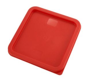 Winco Square Cover for 6 & 8 qt Storage Containers, Polyethylene, Red