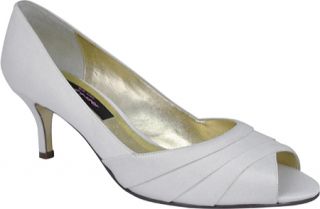 Womens Nina Criana   Ivory Satin Mid Heel Shoes