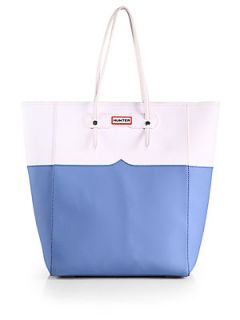 Hunter Original Colorblock Shopper   White Blue Lily