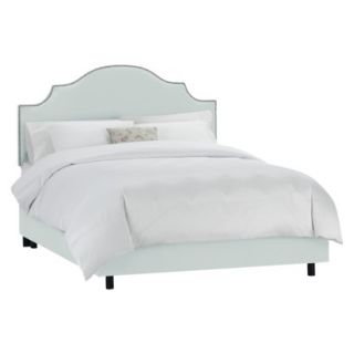 Skyline Twin Bed Brittany Velvet Bed   Blue