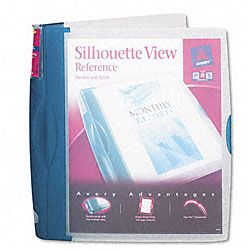 Avery Silhouette View Light Blue 1 inch Poly Reference Binder