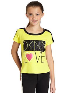 Girls DKNY Love Top   Lemon Lime