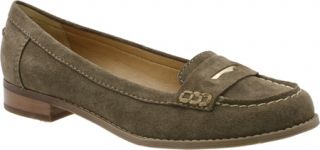 Womens Bass Beatrice 3   Sea Rock Suede Penny Loafers