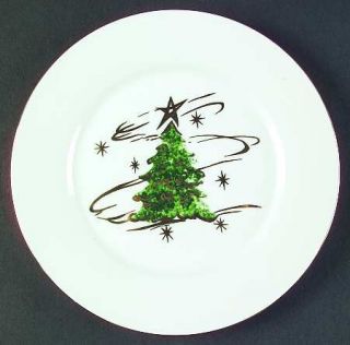 Lynns China Holiday Magic Salad Plate, Fine China Dinnerware   Christmas Col,Gr