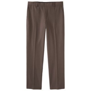 Mens Tailored Fit Microfiber Pants   Brown 46x30