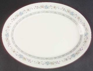 Royal Doulton Tara 13 Oval Serving Platter, Fine China Dinnerware   Blue, Yello