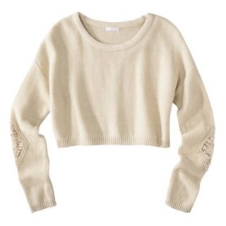 Xhilaration Juniors Cropped Sweater   Champagne S(3 5)