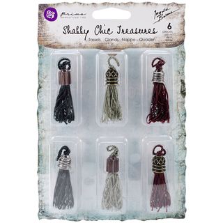 Shabby Chic Treasures Tassel Embellishments 6/pkg punk