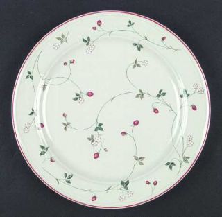Epoch Strawberry Time Dinner Plate, Fine China Dinnerware   Strawberries & Flowe