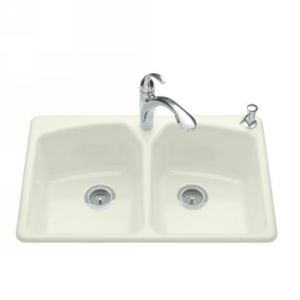 Kohler K 6491 2R NG Tanager Tanager Self Rimming Kitchen Sink With 2 Hole Faucet