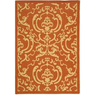 Indoor/ Outdoor Bimini Terracotta/ Natural Rug (27 X 5) (RedPattern GeometricMeasures 0.25 inch thickTip We recommend the use of a non skid pad to keep the rug in place on smooth surfaces.All rug sizes are approximate. Due to the difference of monitor c