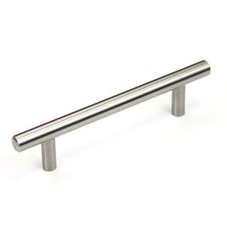 Stainless Steel 6 inch Cabinet Bar Pull Handles (case Of 15) (100 percent stainless steelFinish Brushed nickelOverall length 6 inches (150mm)Hole to hole spacing 4 inches (102mm)Projection 1 3/8 inchesDiameter 0.5 inchModel 12SL0006S)