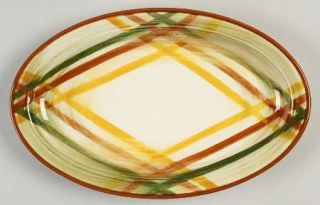 Metlox   Poppytrail   Vernon Homespun 10 Oval Serving Platter, Fine China Dinne