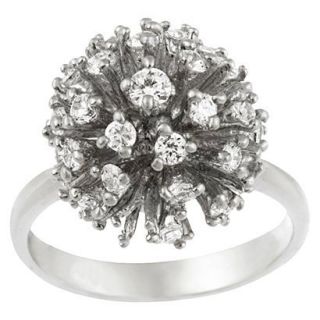 Sterling Silver Cubic Zirconium Disco Ball Ring   Silver (8)